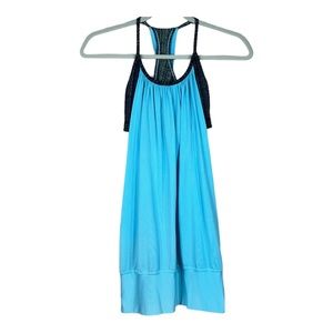 Lululemon No Limits Sky Blue Tank Top With Built In Bra Size 6
